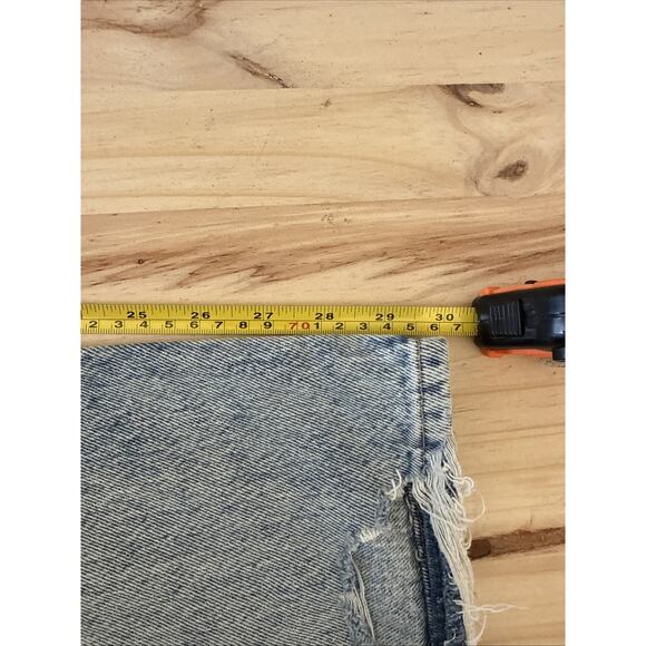 Levi's Baggy Boot Women's Jeans W31 L30 Light Blue Distressed Great Condition - Picture 10 of 13